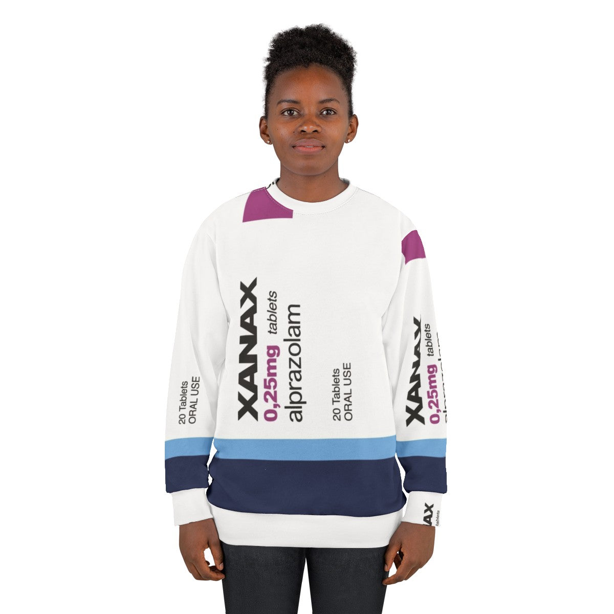 Xanax Meme Retro Sweatshirt - women