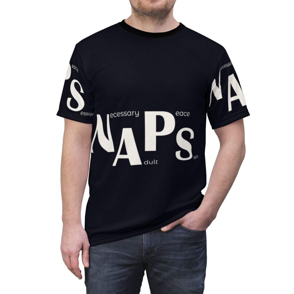 Adult T-Shirt with napping hobby design - "Naps Necessary" - men front