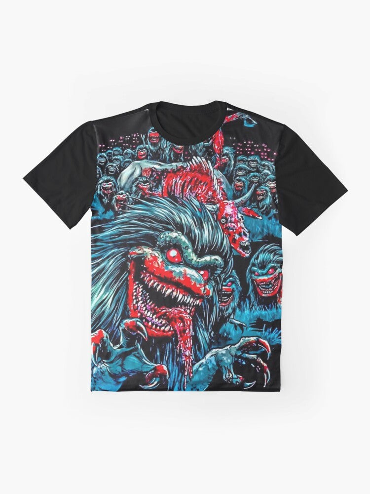 Critters Horror Film Art Graphic T-Shirt - Flat lay