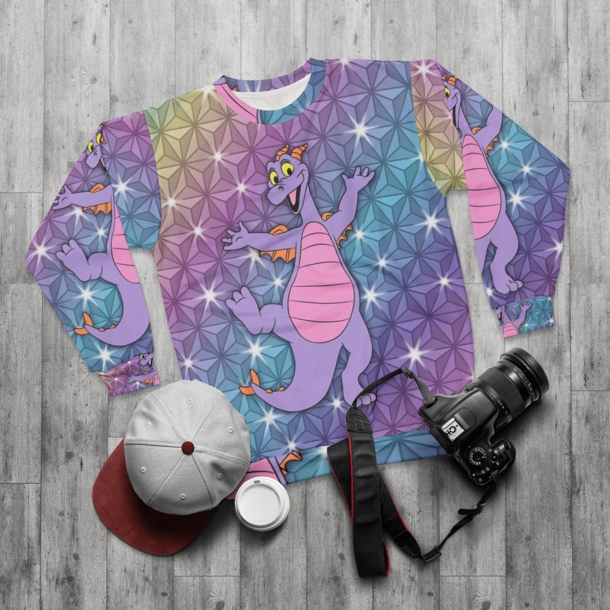 Epcot Figment Disney Beacon of Magic Sweatshirt - flat lay