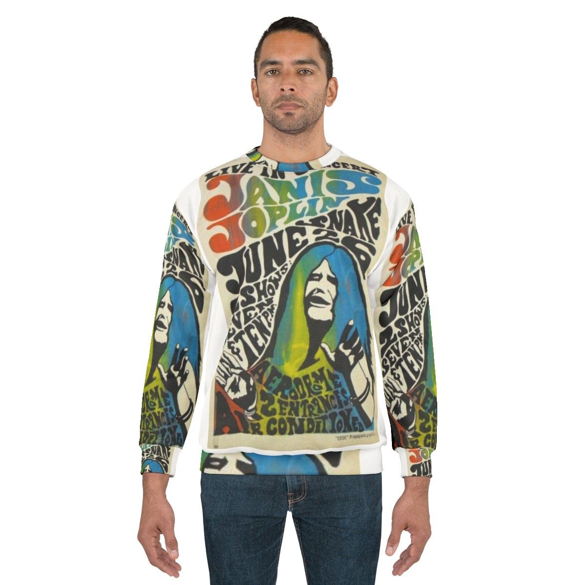 Janis Joplin Concert Poster Sweatshirt - men