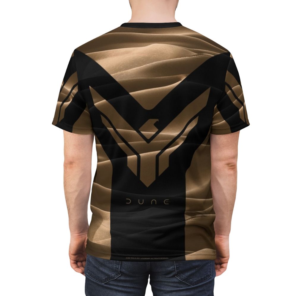 Dune movie-inspired t-shirt with abstract design - men back