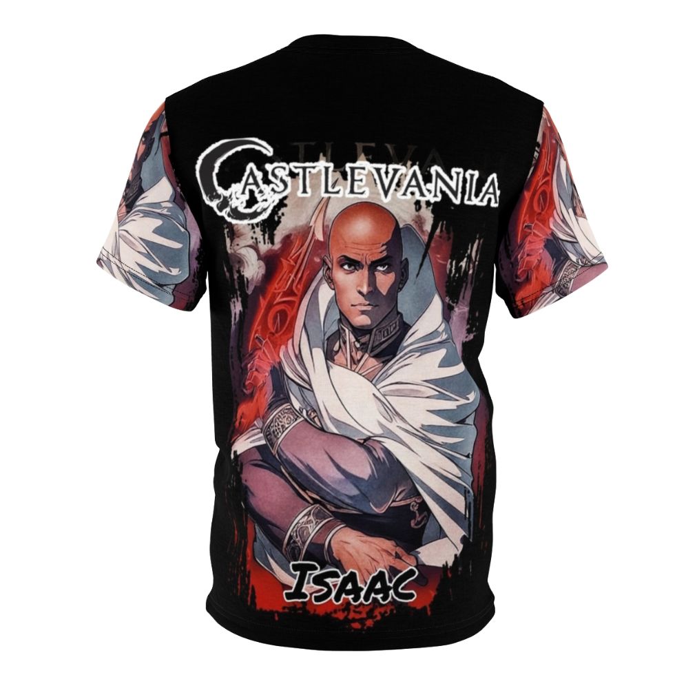 Retro Castlevania Video Game Art T-shirt featuring the Forge Master Isaac - Back