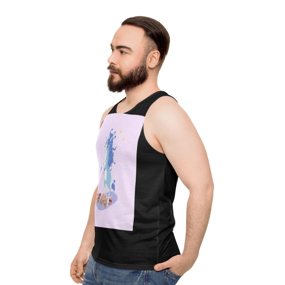 The Last Unicorn Unisex Tank Top - men side