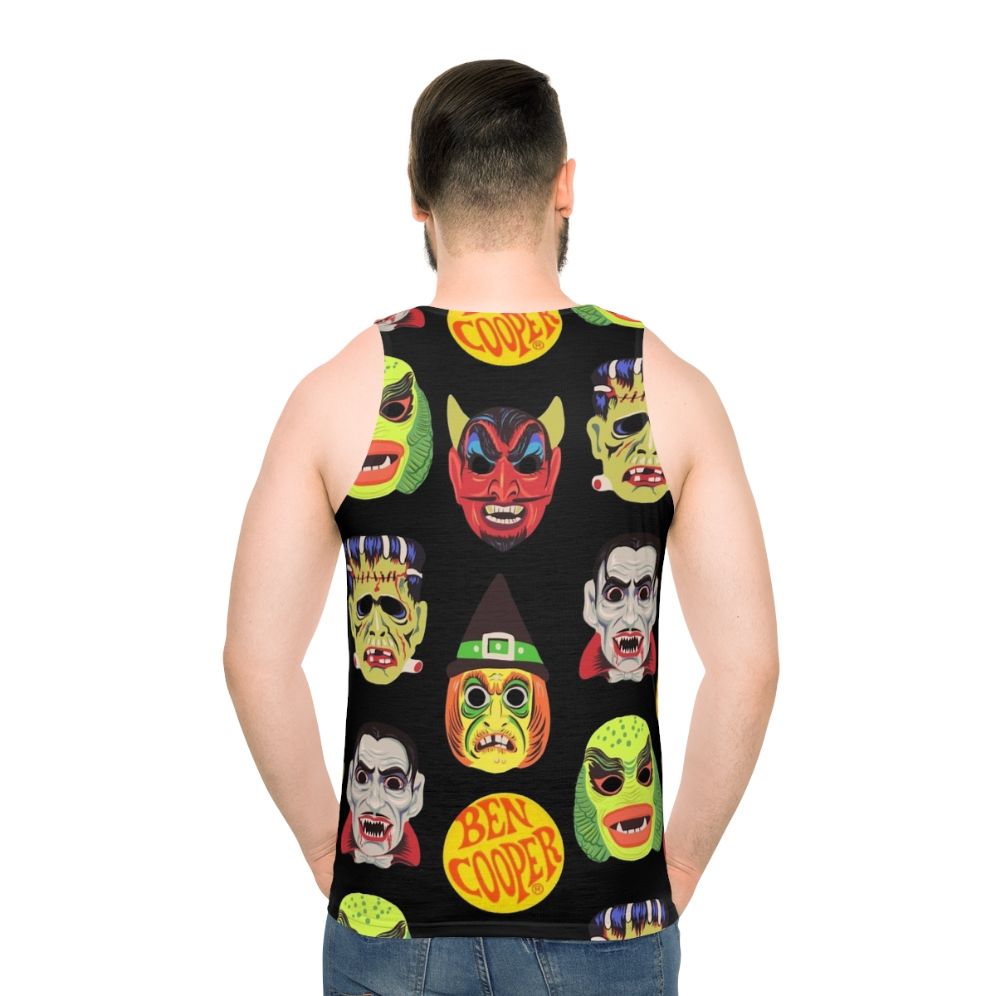 Vintage Halloween Masks Unisex Tank Top - men back