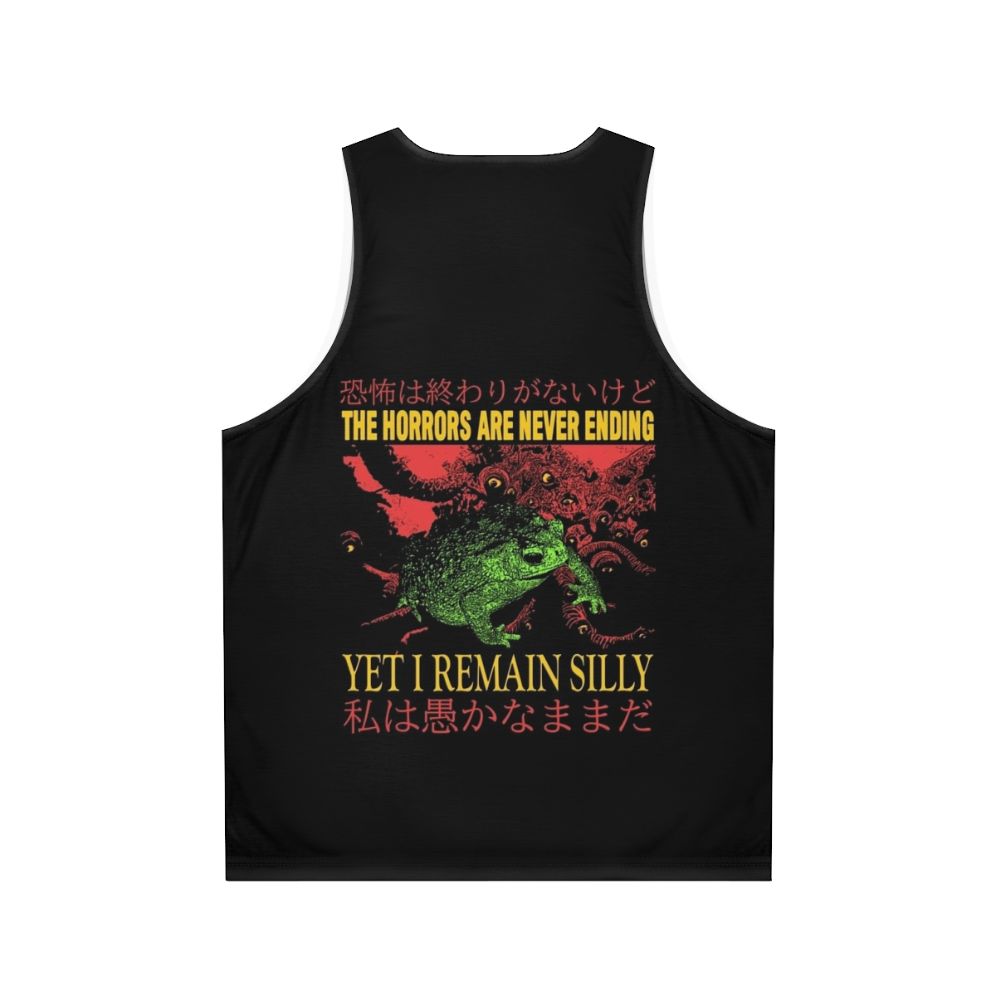 Vintage Japanese Frog Unisex Tank Top - Back