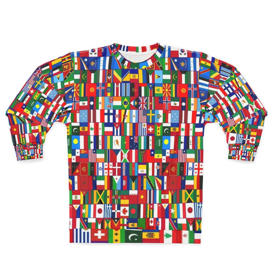 Flags of the World Sweatshirt showcasing cultural diversity