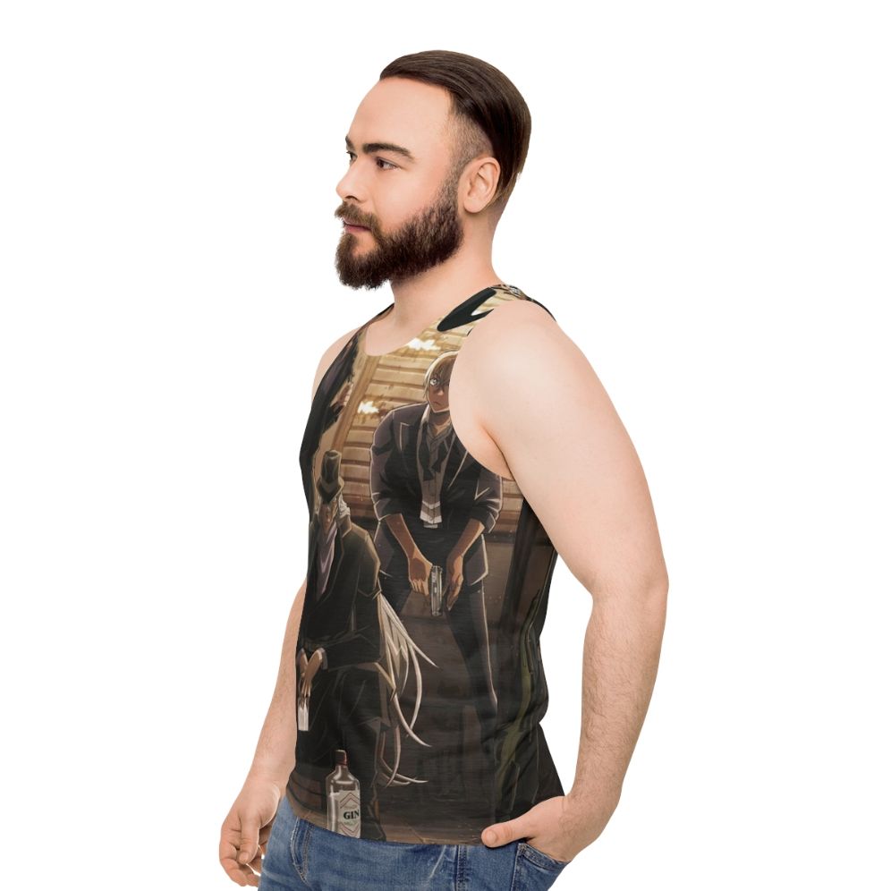 Unisex tank top featuring Detective Conan/Case Closed anime character Conan Edogawa - men side