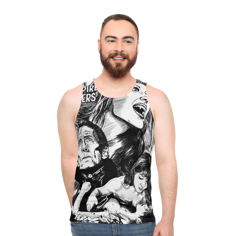 Hammer Horror Vampire Lovers Art Print Unisex Tank Top - men