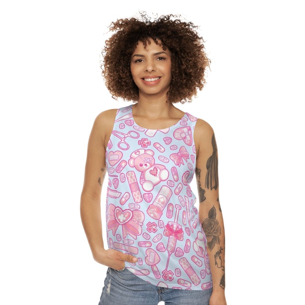 Pastel Goth Creepy Cute Medical Themed Sickly Sweet Tank Top - women