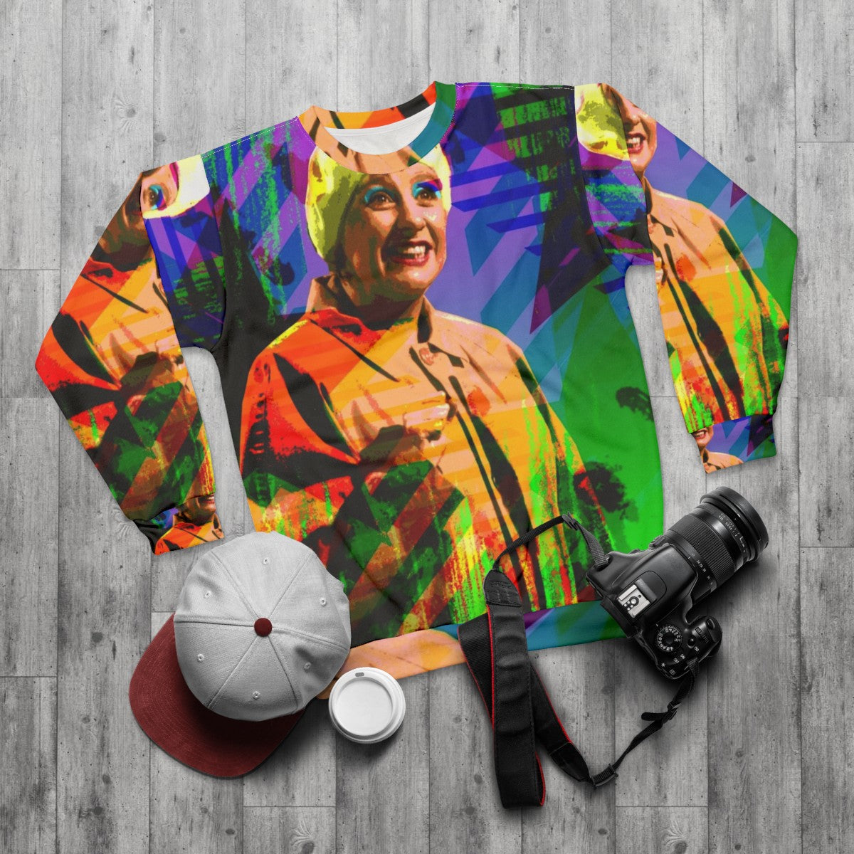 Victoria Wood Comedy Icon Sweatshirt - flat lay