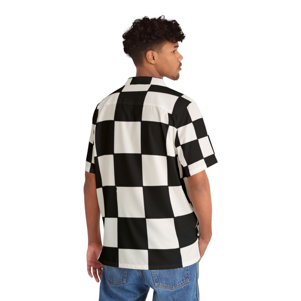 Checkered black and white Hawaiian shirt - People Back