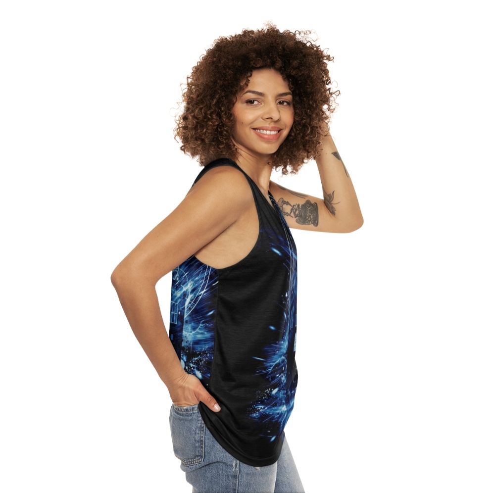 Time Storm Unisex Doctor Who Inspired Tank Top - women side