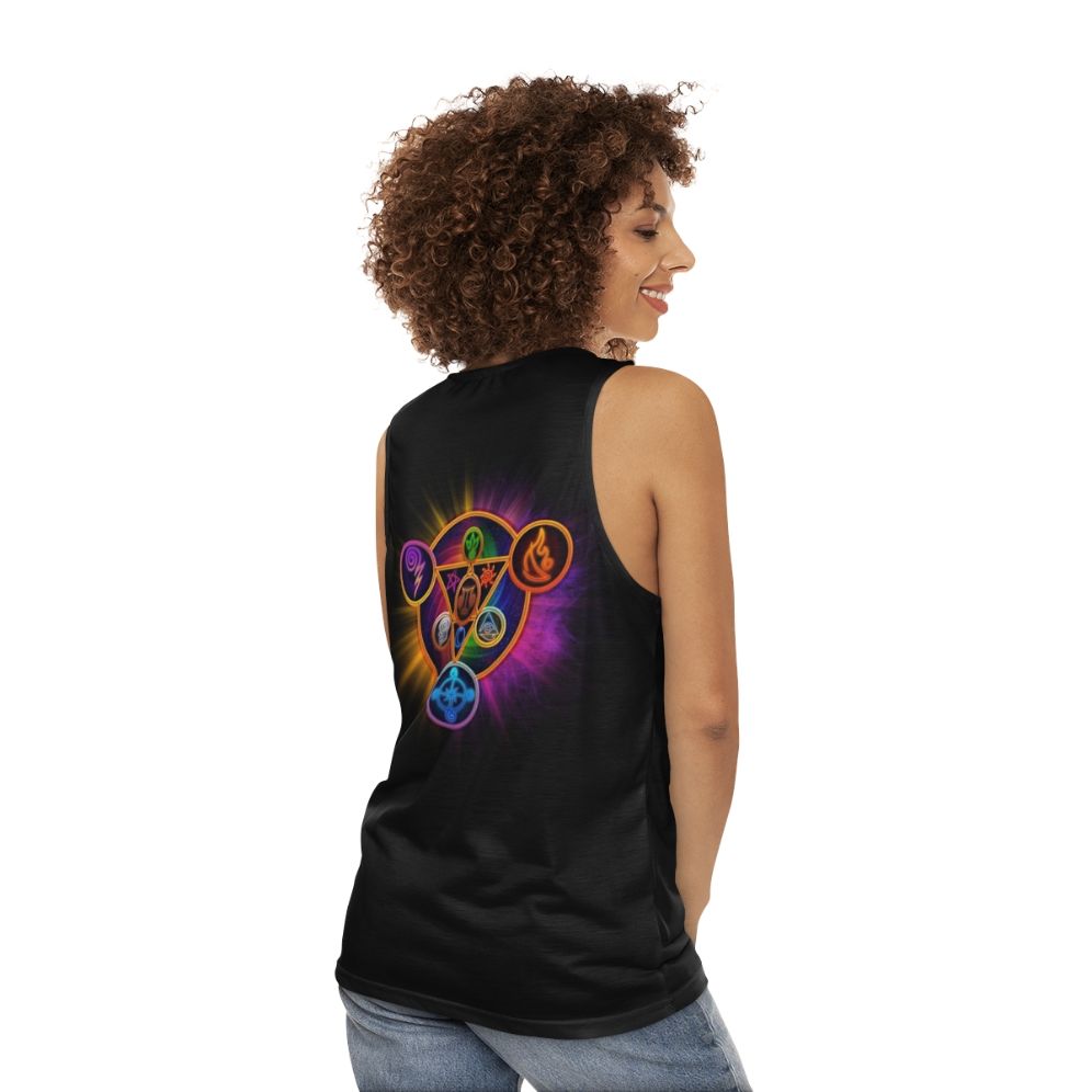 Wizard101 The Spiral Schools Unisex Tank Top - women back