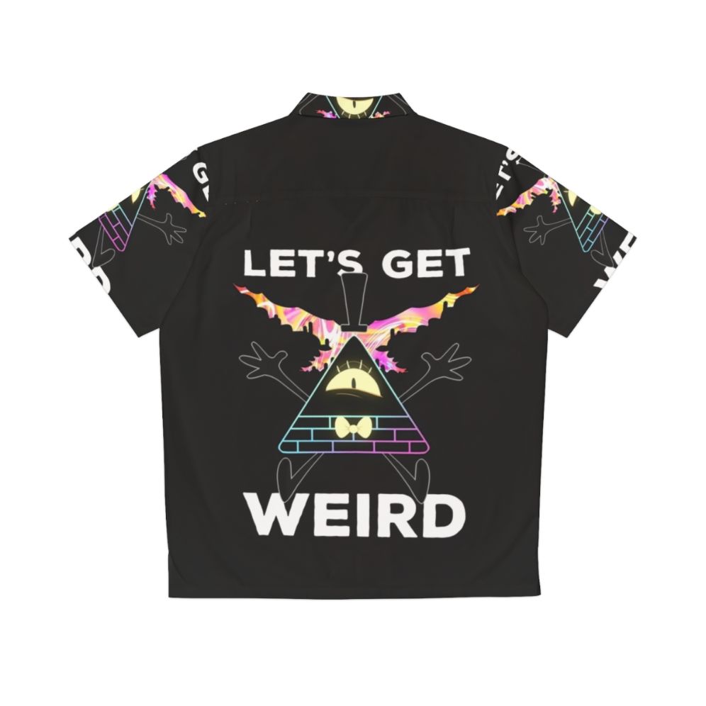 Gravity Falls inspired "Let's Get Weird" Hawaiian shirt featuring Bill Cipher - Back