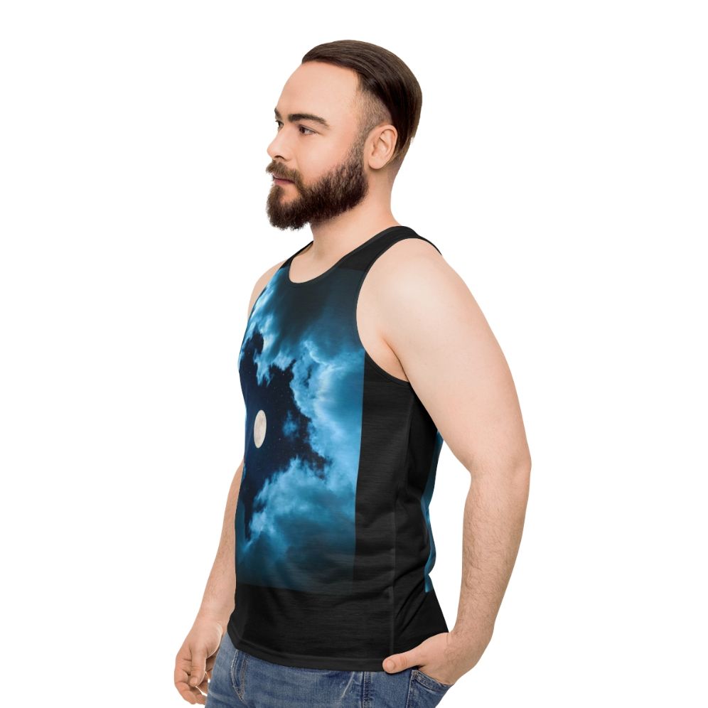 Unisex galaxy moon tank top - men side