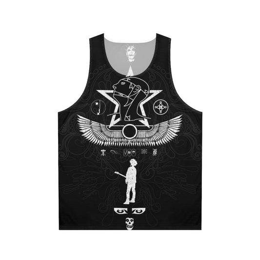 Unisex goth tank top with 80s goth band logos