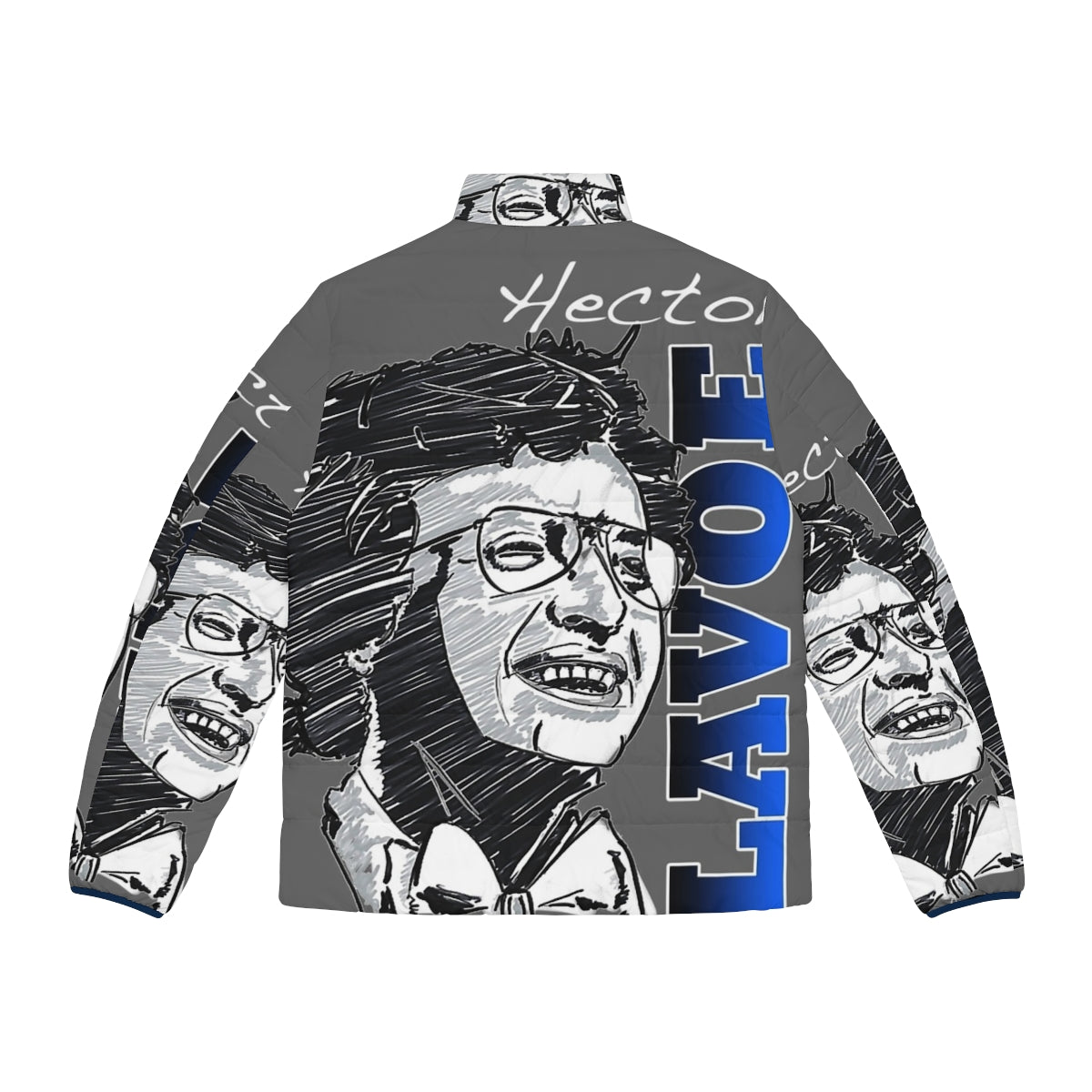 Hector Lavoe Salsa Singer Puffer Jacket - Back