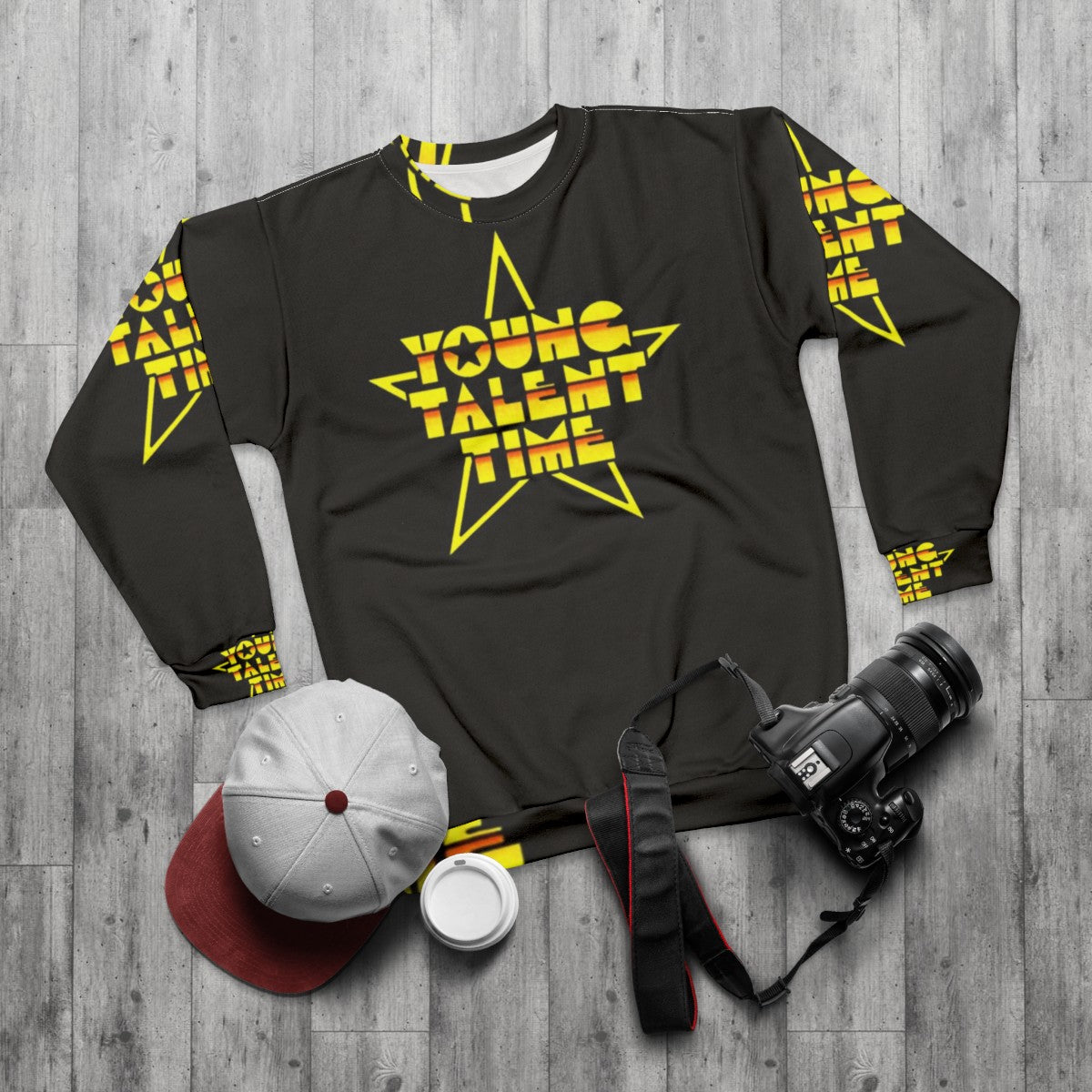 Retro Young Talent Time 80s Sweatshirt - flat lay