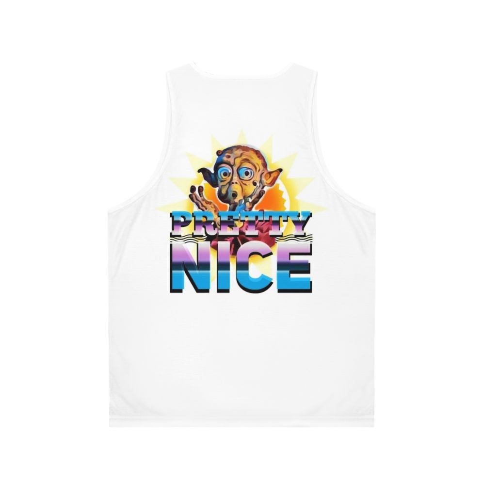 Unisex retro 1980s sci-fi inspired dance party tank top - Back