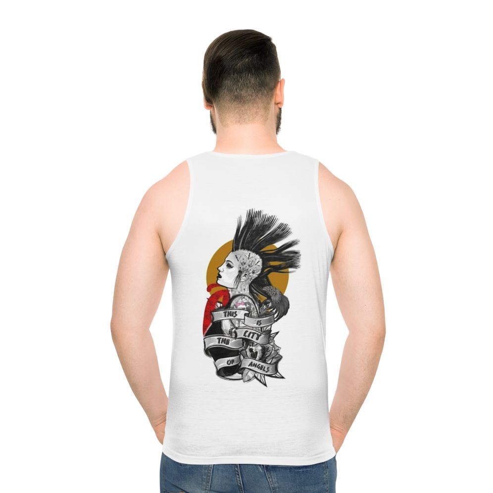 Punk rock unisex tank top - men back