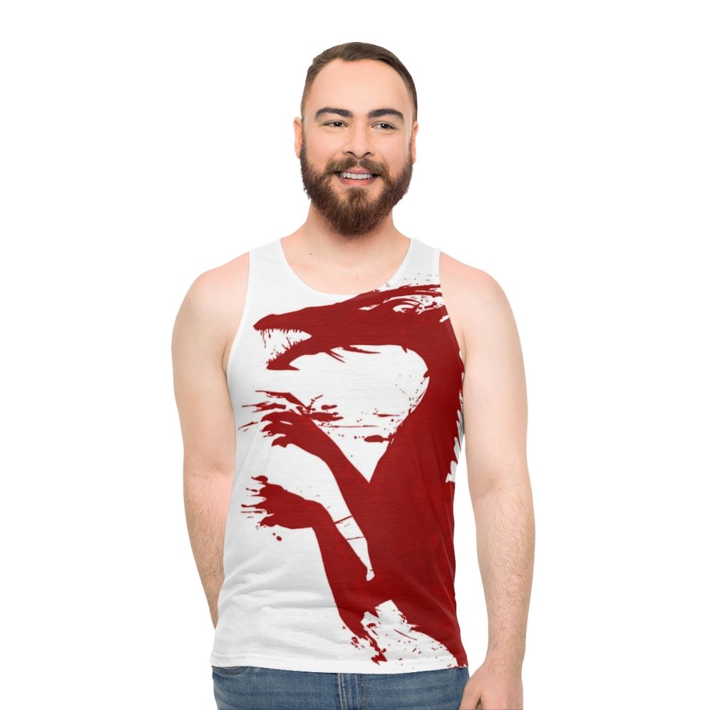 Unisex dragon-inspired tank top - men