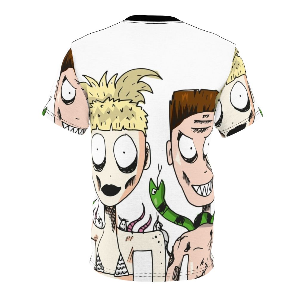 Die Antwoord inspired all-over-print t-shirt featuring Yolandi and Ninja - Back