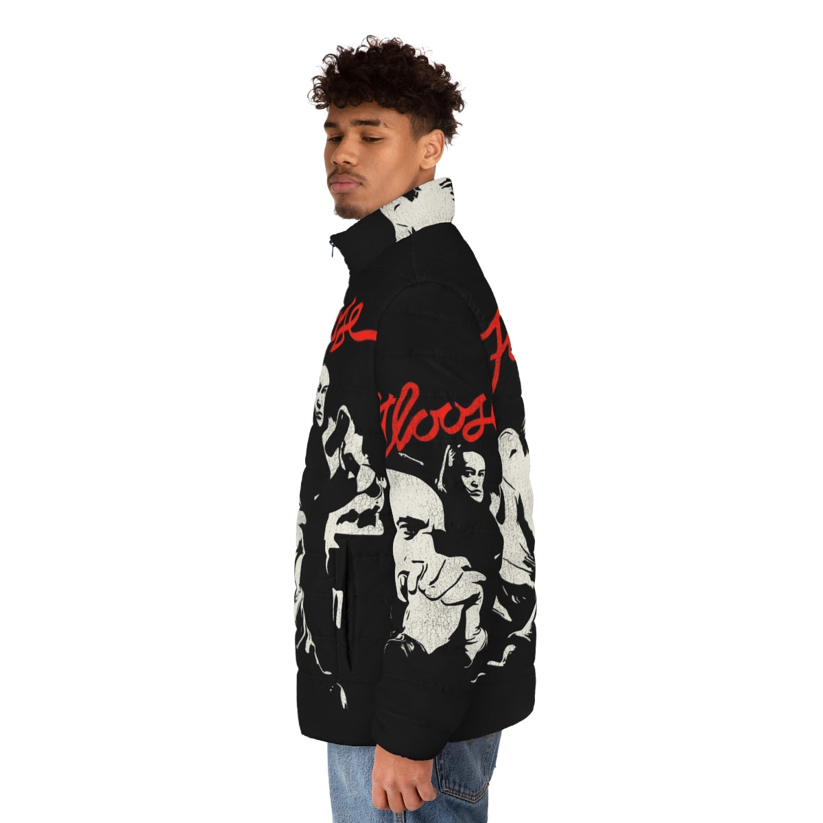 Puffer jacket inspired by the iconic horror movie "Misery" - men side left