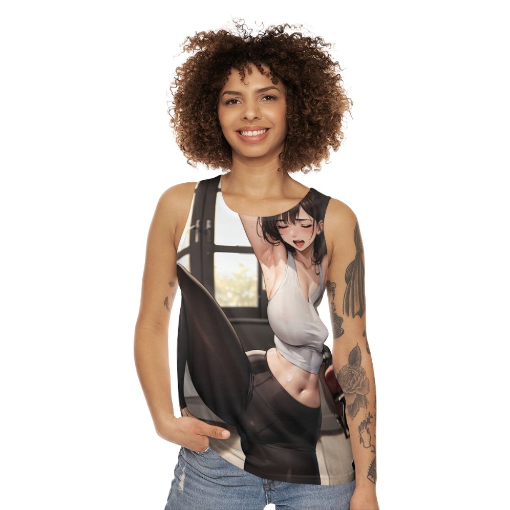 Unisex anime-inspired yoga tank top - women