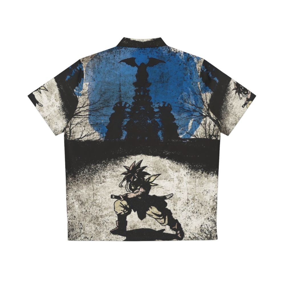 Chrono Trigger minimalist art Hawaiian shirt featuring the silent protagonist - Back