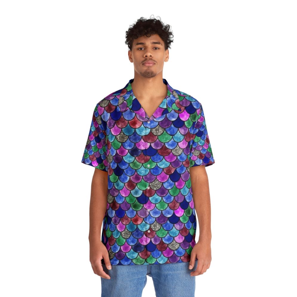 Vibrant Rainbow Fish Hawaiian Shirt - People Front