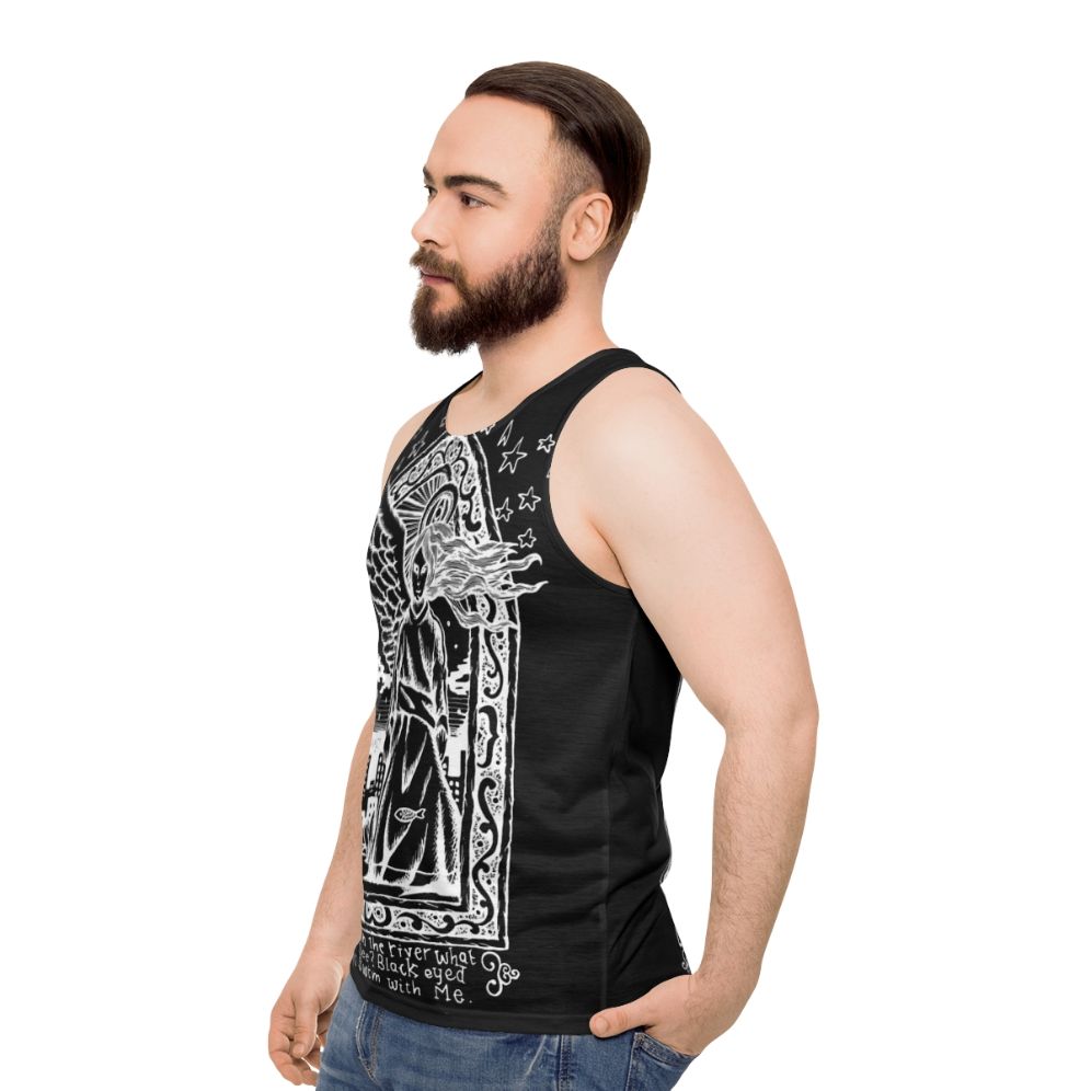 Black Eyed Angels Inverted Graphic Tank Top - men side