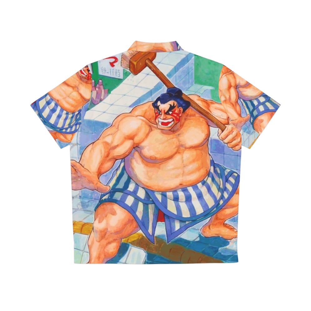 E Honda Hawaiian Shirt - Retro Video Game Inspired Apparel - Back