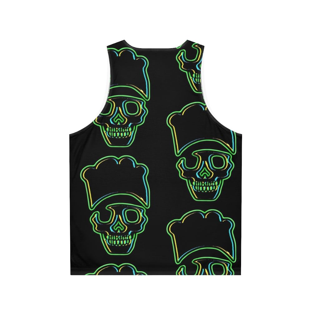 Skull Chef Green Unisex Tank Top - Back