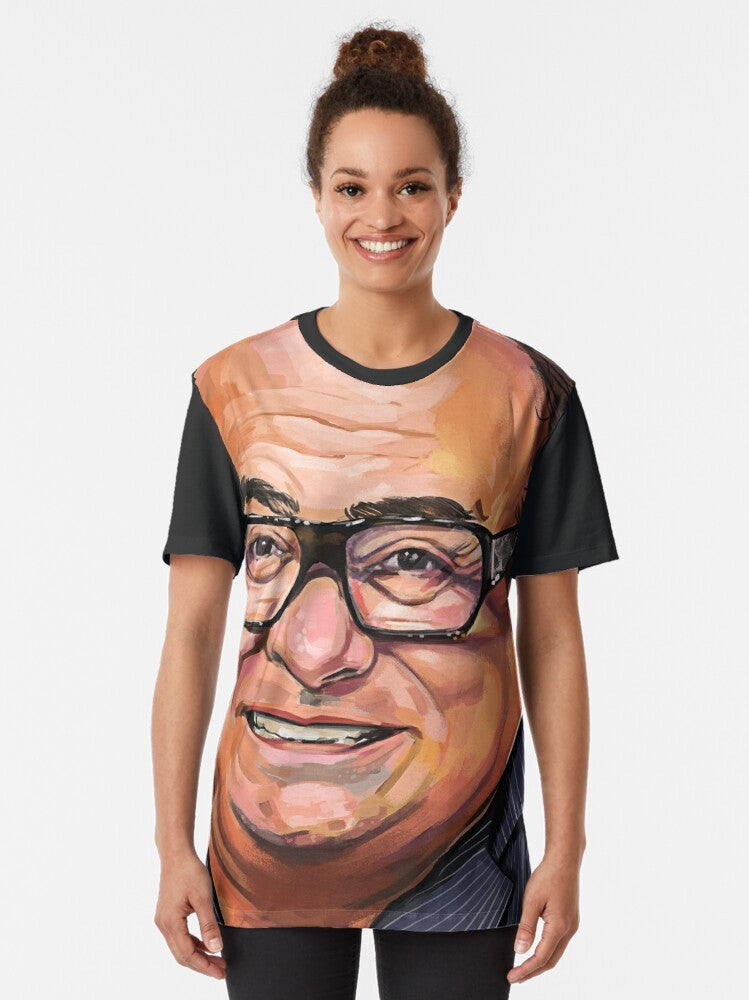 Danny Devito portrait graphic t-shirt featuring the iconic It's Always Sunny in Philadelphia character - Women