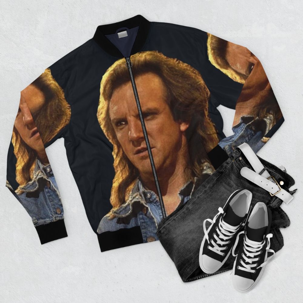 Randall Flagg bomber jacket from The Stand - Flat lay