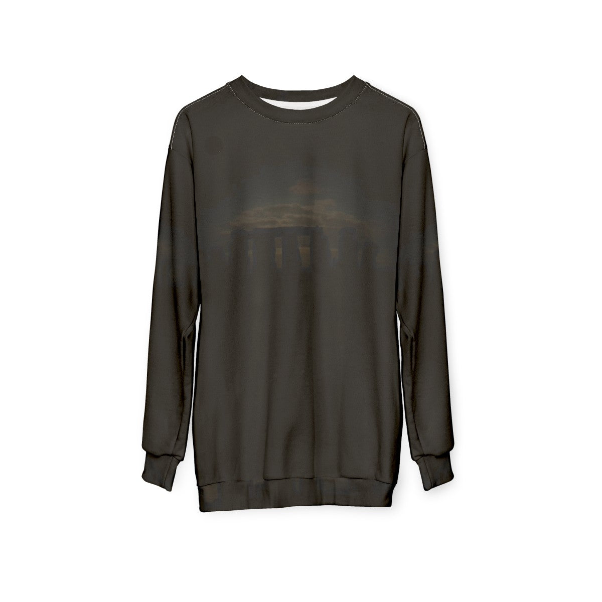 Henge Neolithic Sweatshirt with Silhouette Design - hanging