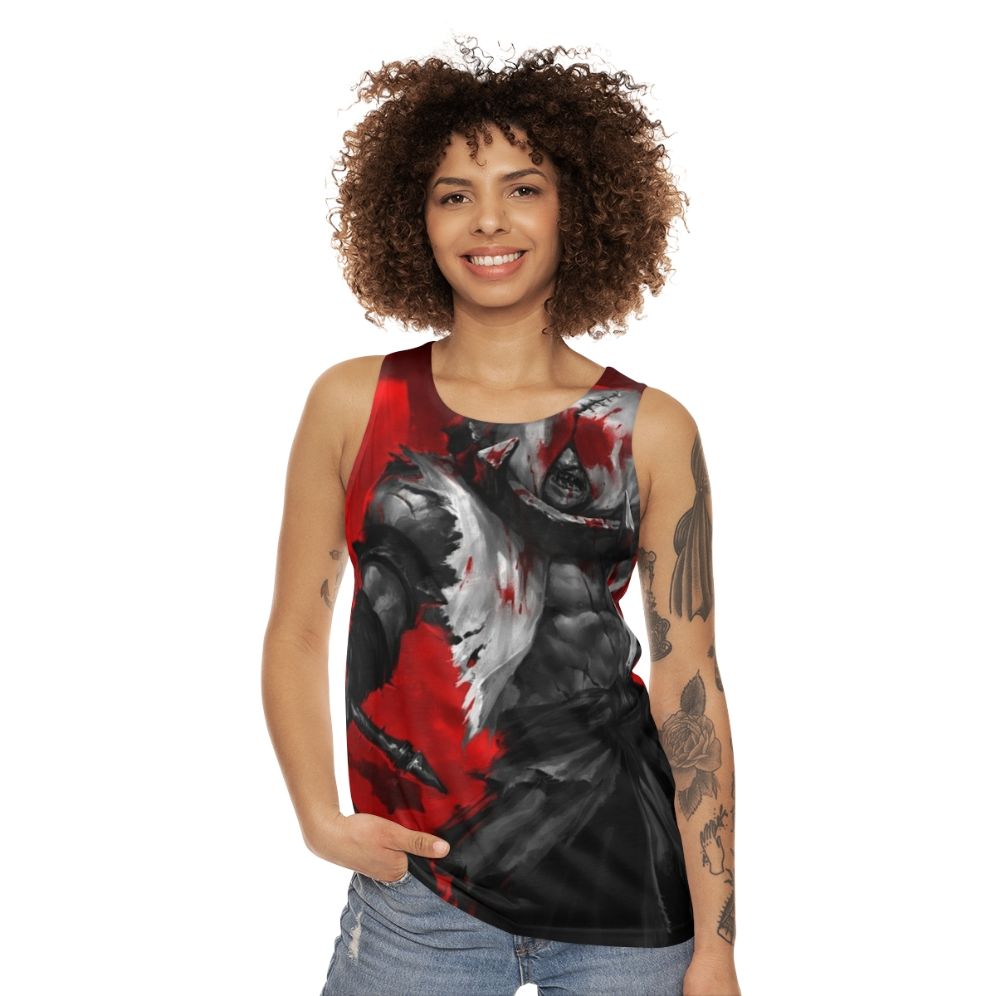 The Repentant Unisex Tank Top, a dark fantasy inspired design - women