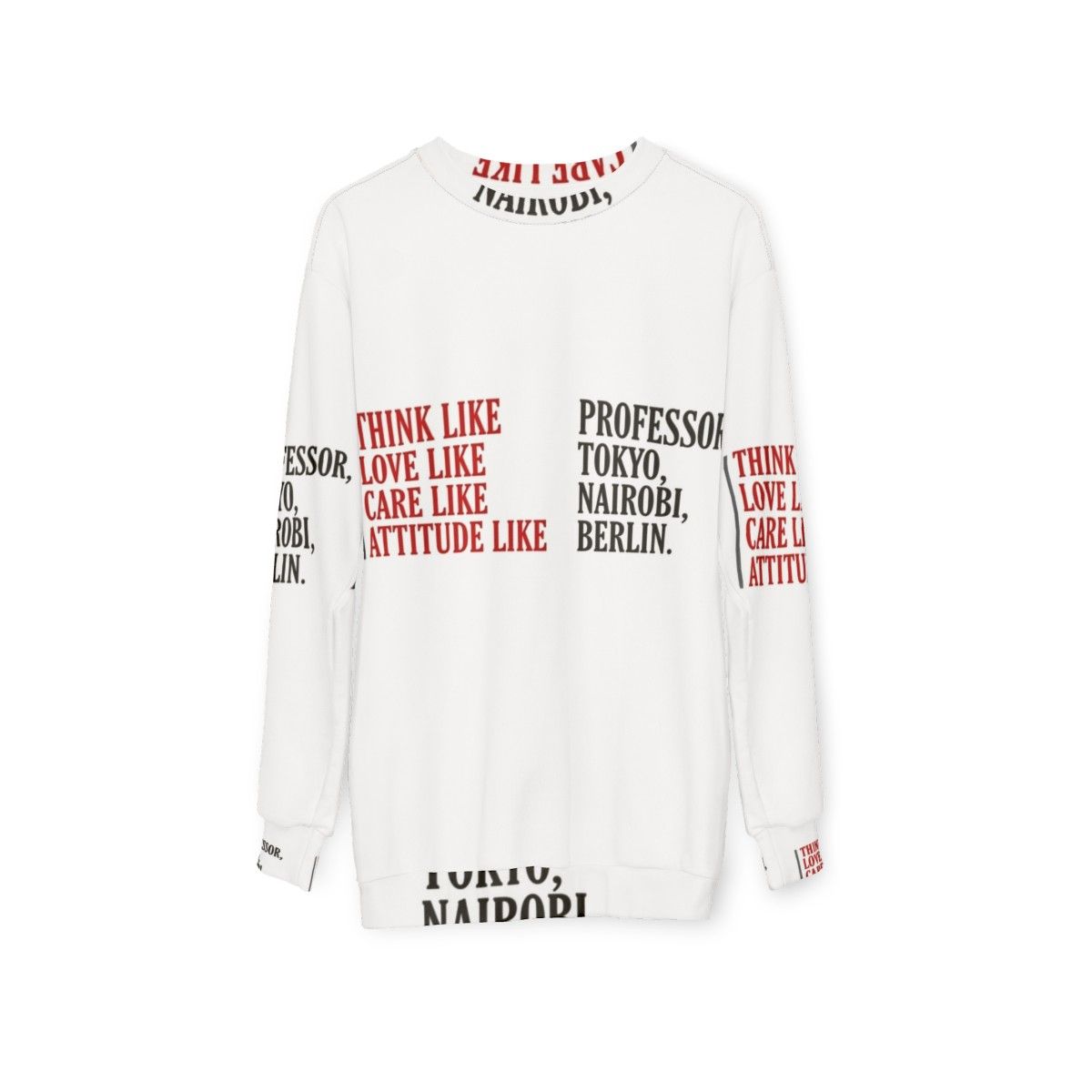 Money Heist Themed Sweatshirt - hanging