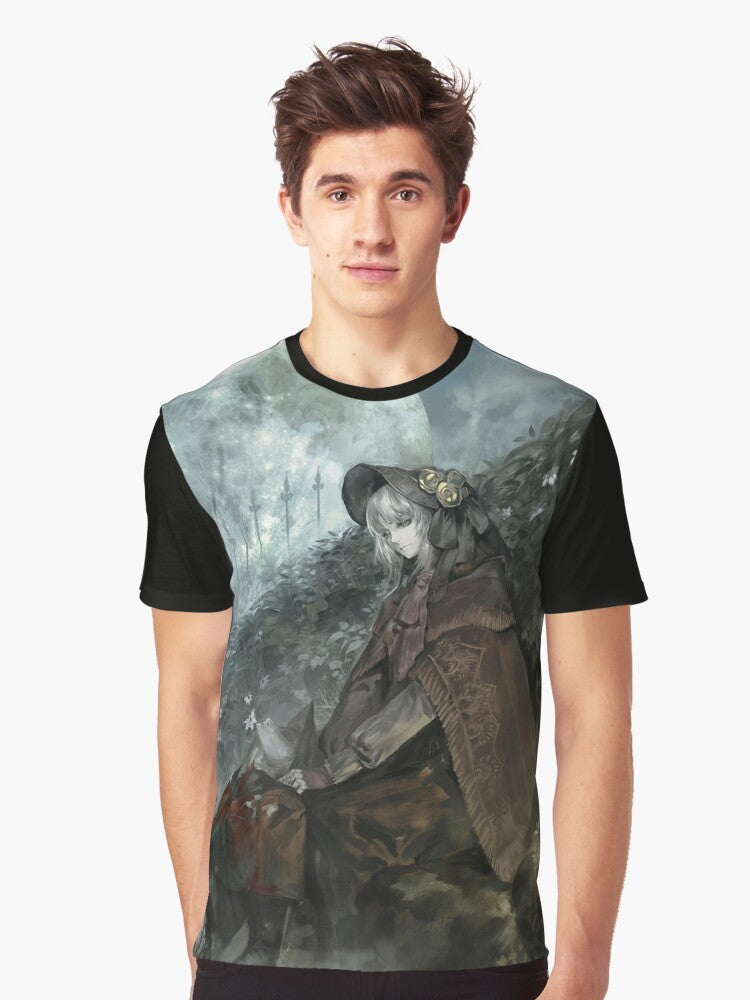 Bloodborne Dark Souls video game graphic t-shirt with doll design - Men