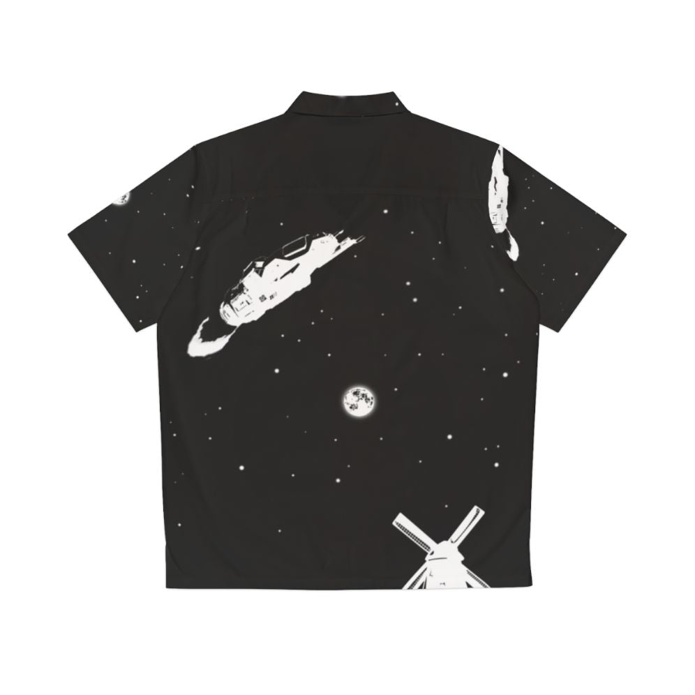 Rocinante2 Hawaiian Shirt with sci-fi inspired windmill and space design - Back