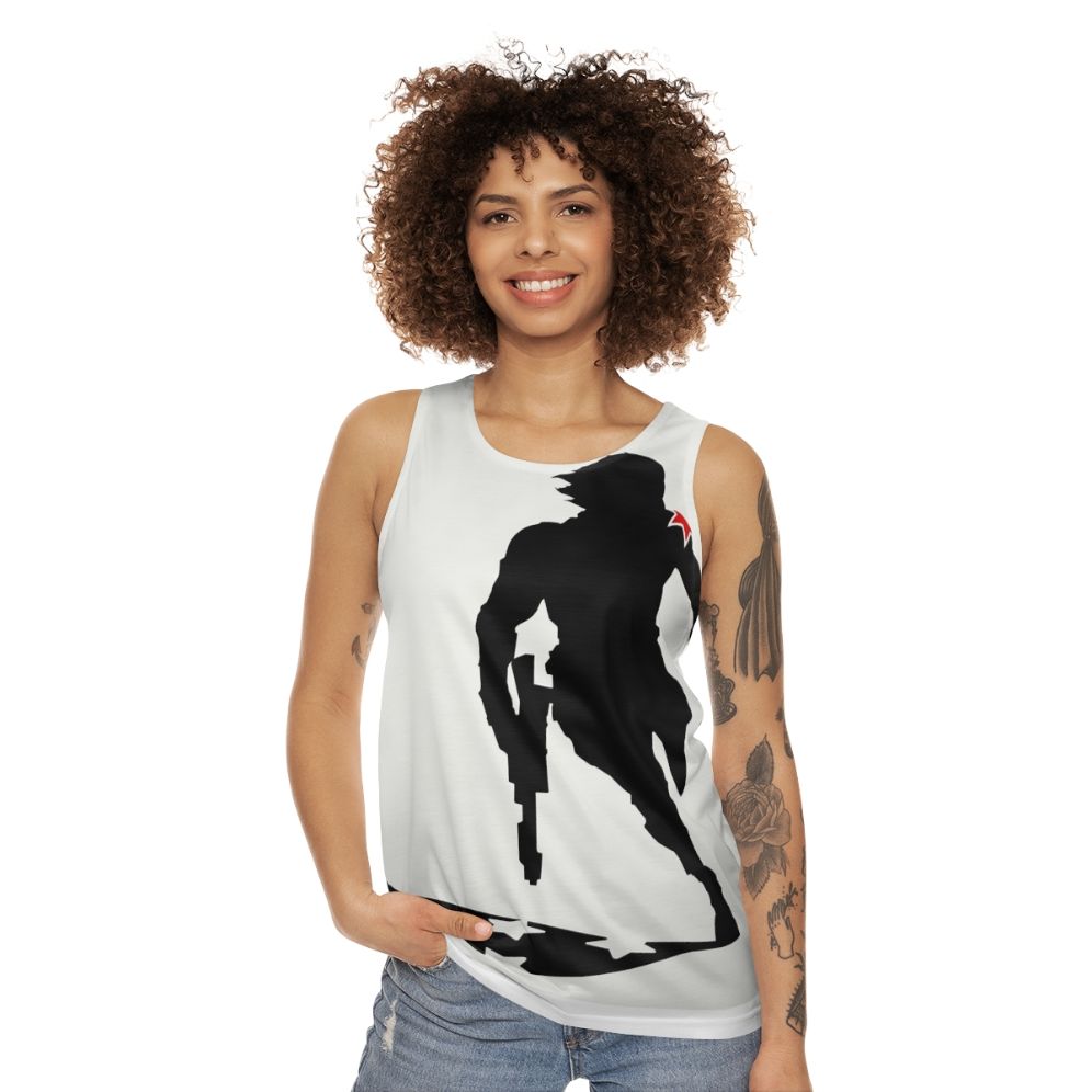 The Winter Soldier Silhouette Unisex Marvel Tank Top - women