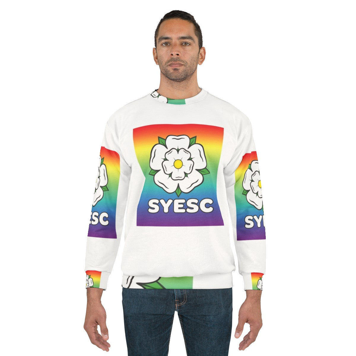 Colorful rainbow graphic sweatshirt - men