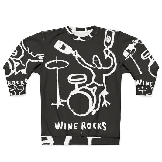 Rocks Wine Sweatshirt - Music Lover's Essential