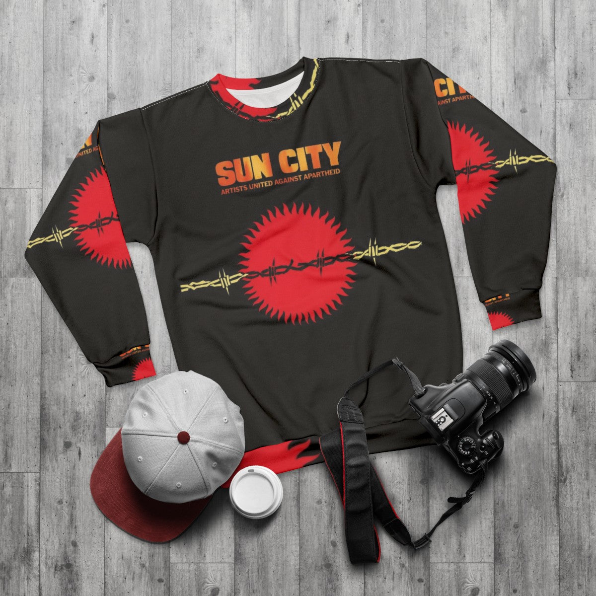 Sun City Anti-Apartheid Sweatshirt - flat lay