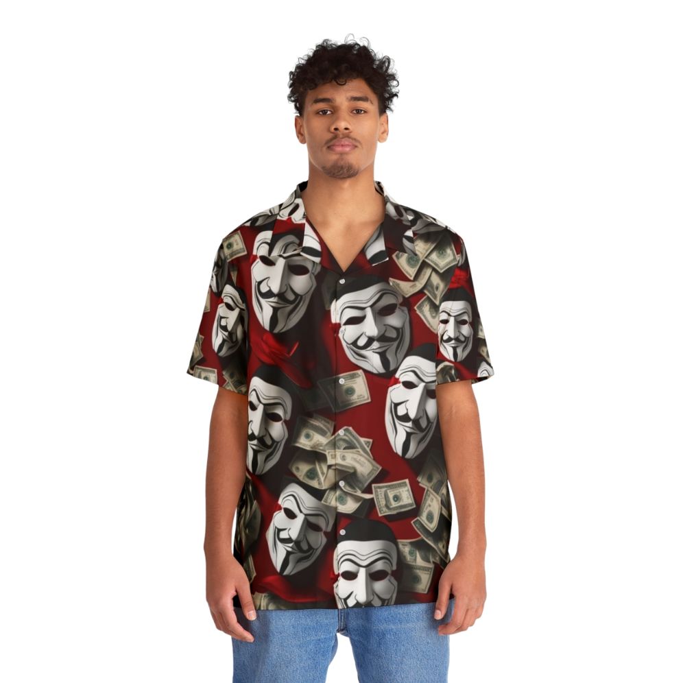 Money Heist La Casa De Papel Fan Art Hawaiian Shirt - People Front