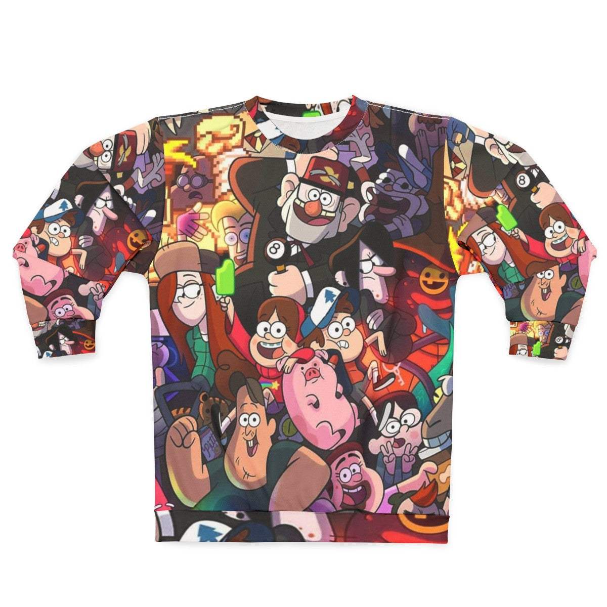 Gravity Falls cartoon TV series sweatshirt with Dipper Pines and Waddles the pig