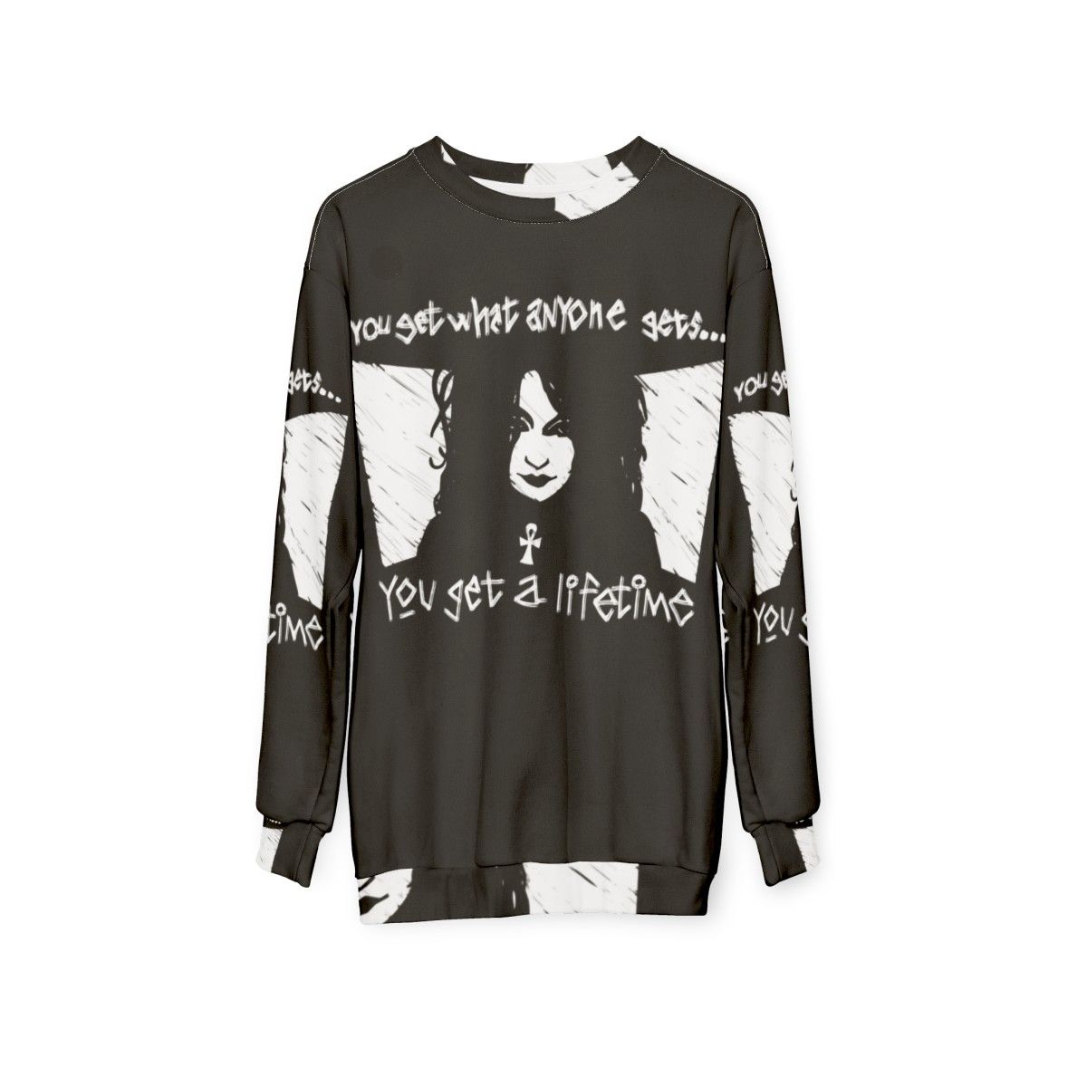 Death From Sandman Comic Sweatshirt featuring Morpheus and the Dreaming - hanging