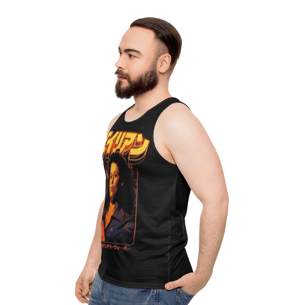 Retro Sci-Fi Alien Ellen Ripley Unisex Tank Top - men side