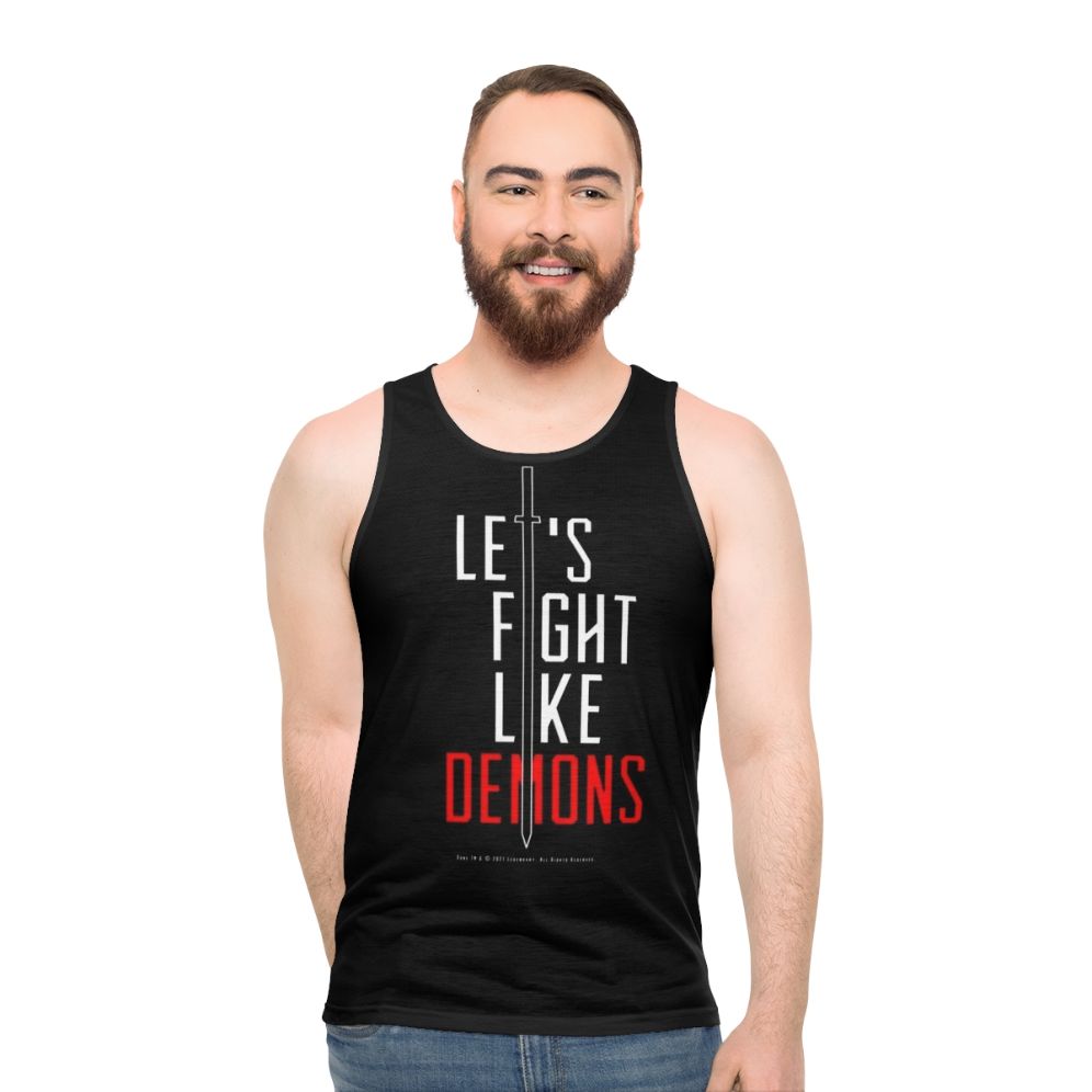 Dune "Fight Like Demons" Unisex White Tank Top - men